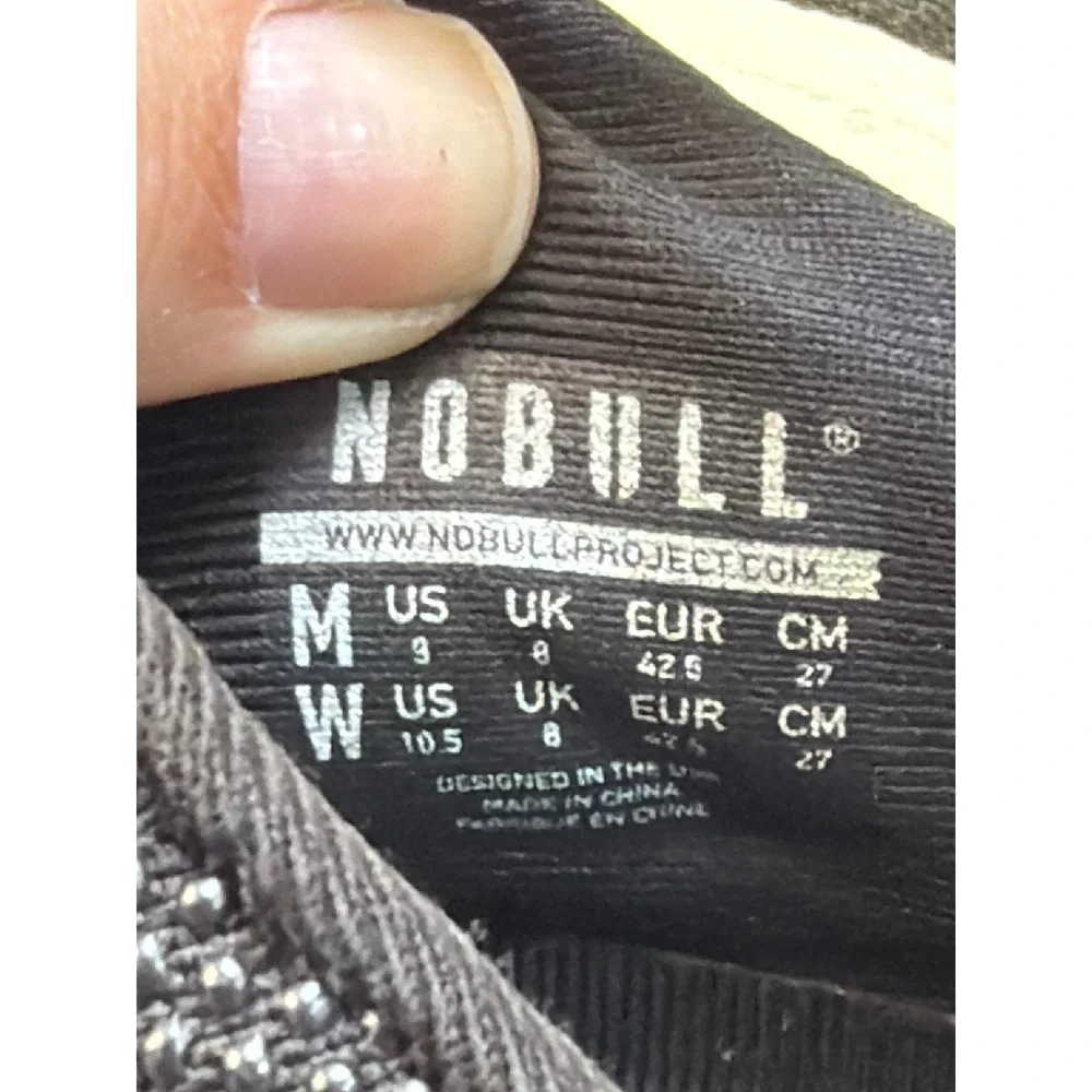 NOBULL SuperFabric Trainer Mens 9 Womens 10.5 Dark‎ Gray Black Training Shoes